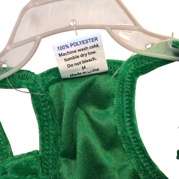 Pet Spirit Christmas Tree Dog Dress Costume Green Red Pom Poms Dog Clothing - Picture 5 of 10